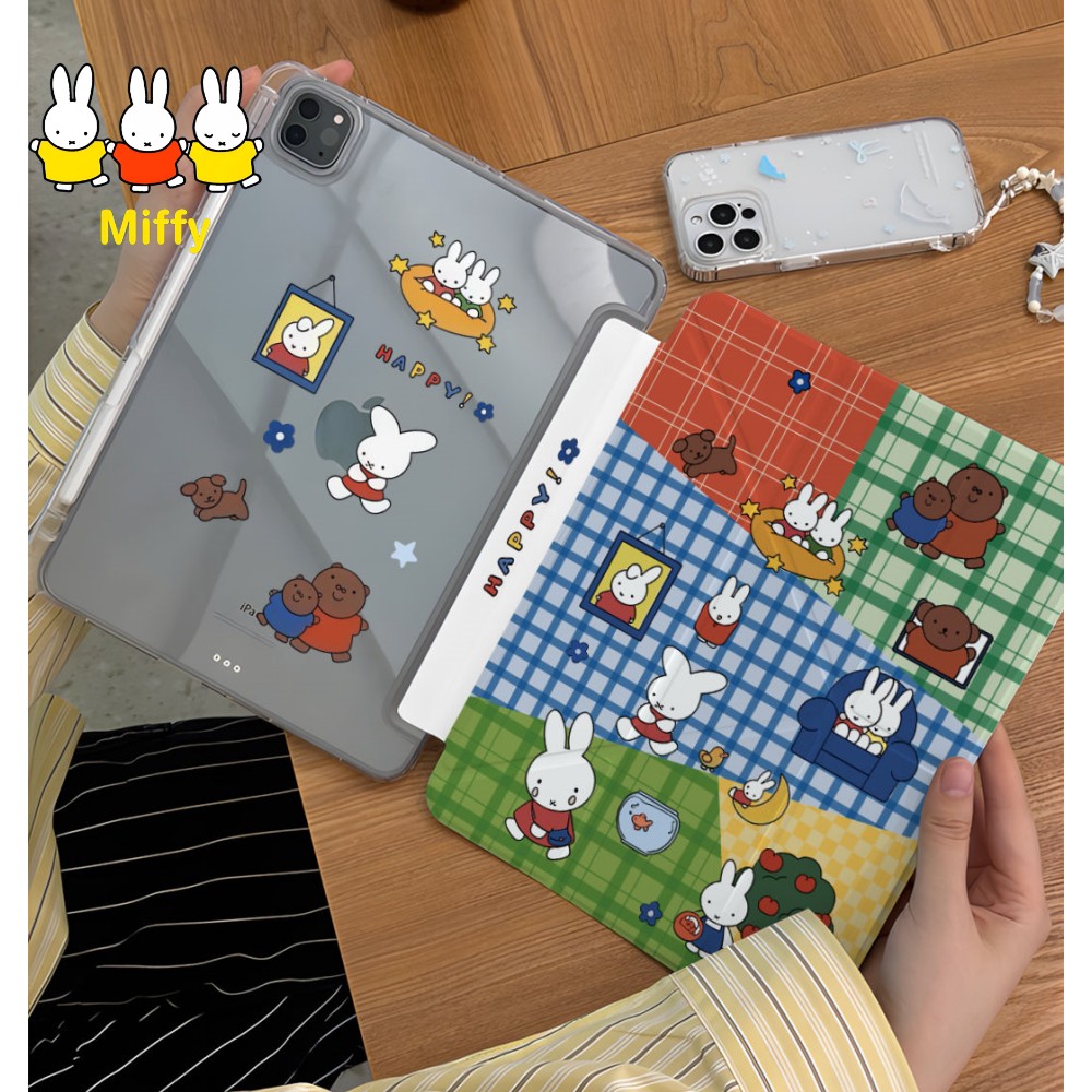 Fire Tablet Accessories - Funda para tableta Kawaii Miffy Rabbit,