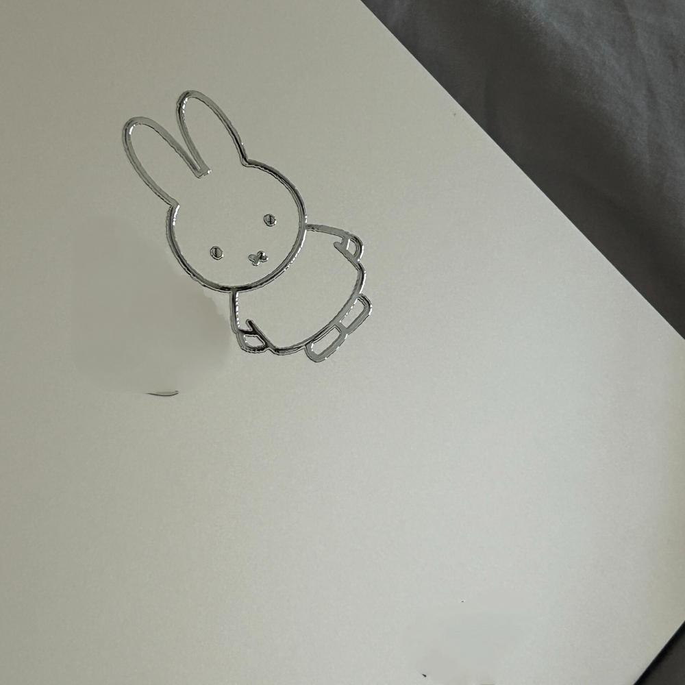 Fire Tablet Accessories - Pegatinas metálicas de Miffy Rabbit, pegatinas