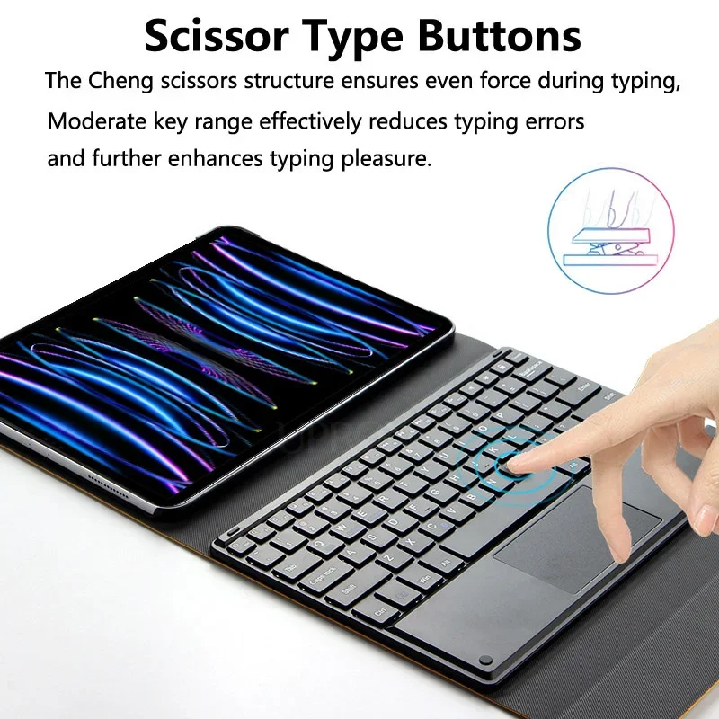 Funda con teclado táctil para  - Bluetooth Trackpad reseña y precio