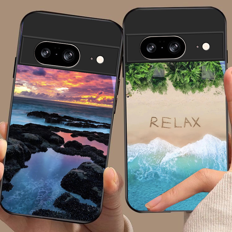 Funda de vidrio negra con dise - Google Pixel 8A reseña y precio