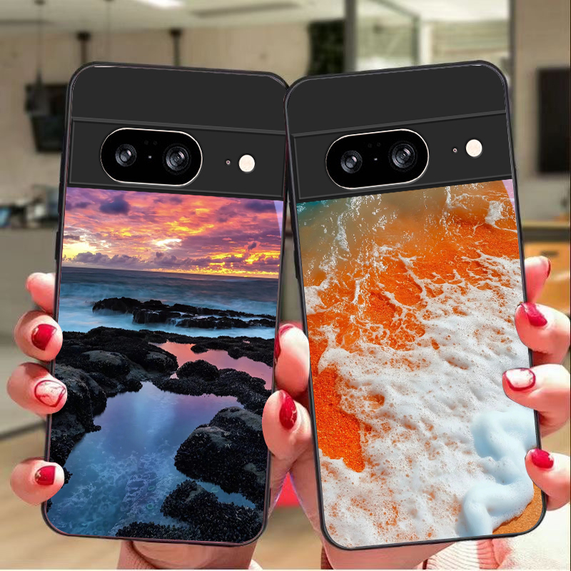 Funda de vidrio negra con dise - Google Pixel 8A reseña y precio